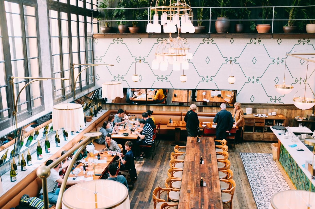 Customers enjoying their coffee in a cozy setting